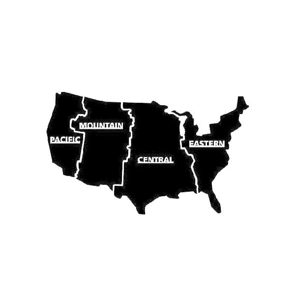 【並行輸入品】 The Geeky Days US Time Zones 壁掛け時計 アメリカ地図 複数のタイムゾーン アクリル 壁時計 オフィス リビングルーム 愛国心 USA