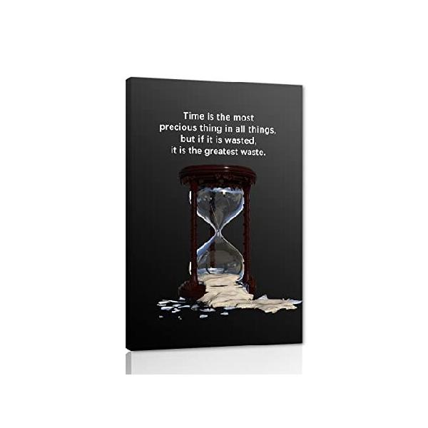 【並行輸入品】 Inspirational Wall Art Motivational Entrepreneur Quotes Canvas Painting Time Is The Most Precious Thing In All Things Posters Prints Ho