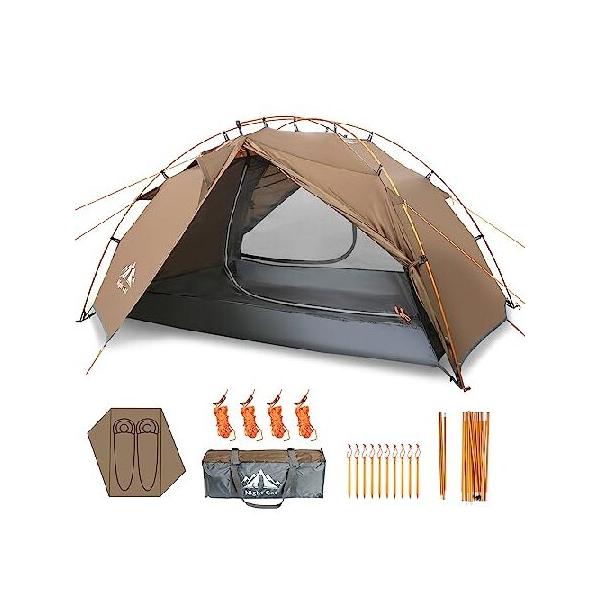 並行輸入品】 Night Cat バックパッキングテント 2人用 軽量 カーキ