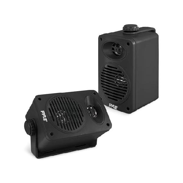 (未使用･未開封品)　Pyle 3.5インチ3-Way防水型ボックススピーカー(ブラック/ペア)(※アンプは内蔵されていません) p1m72rm Pyle 3.5インチ3-Way防水型ボックススピーカー(ブラック/ペア