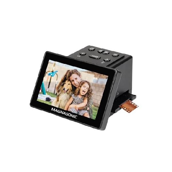 【並行輸入品】 Magnasonicオールインワン25MPフィルムスキャナー 大型5インチディスプレイ＆HDMI付き 35mm/126/110/Super 8フィルム＆135/126/110スライドをデ