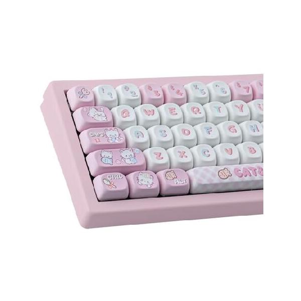 並行輸入品】 TYRIXKI PBT かわいい子猫キーキャップセット 140キー