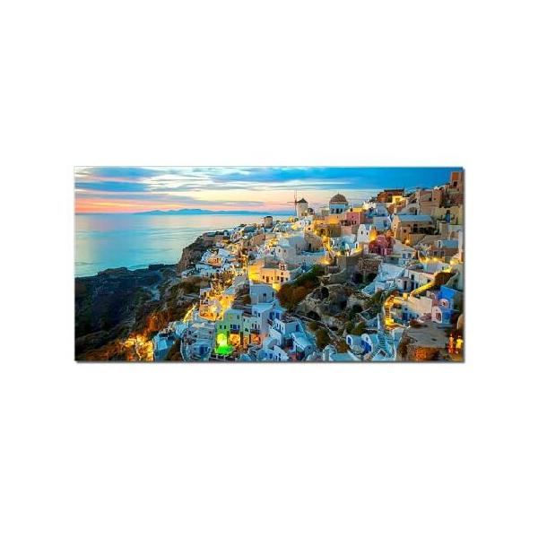 並行輸入品】 JXBYJP 大型 サントリーニ ギリシャ 日の出 海 壁アート
