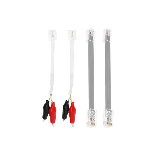 【並行輸入品】 SING F LTD ワイヤテスターLANネットワークテストケーブル16cm電話回線テストワイヤ用交換ケーブル2セットワニ口クリップRJ11 RJ45プラグ付き