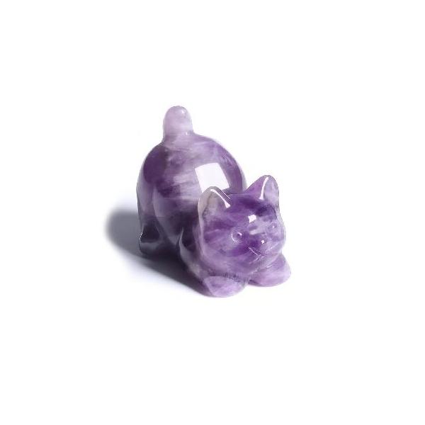 並行輸入品】 CrystalTears アメジスト クリスタル 猫 置物 彫刻