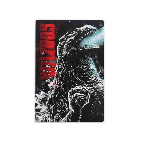 【並行輸入品】 Godzilla Atomic Breath メタルサイン - ビンテージゴジラウォールアート 男の洞窟、ゲームルーム、映画室用