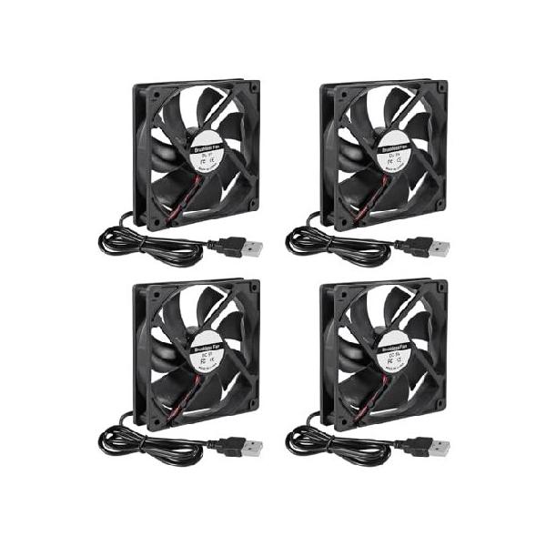 並行輸入品】 ACEIRMC 120mm USBブラシレス冷却ファン 4個 x 25mm DC
