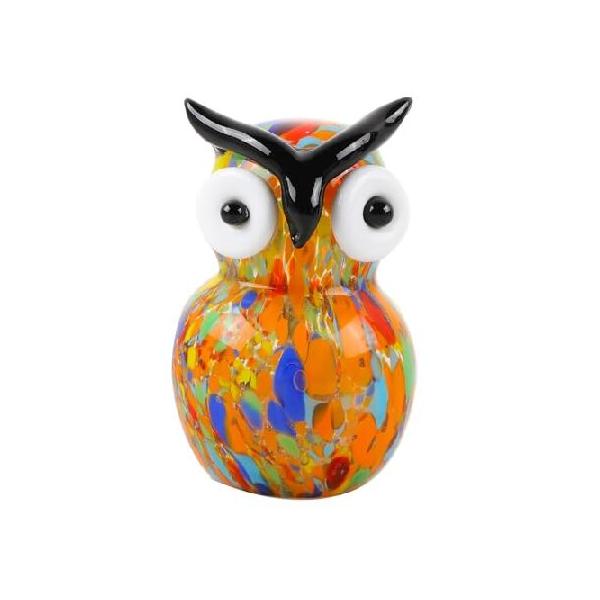 並行輸入品】 アリキリスト クリスタル カラフル 金箔 フクロウ 置物