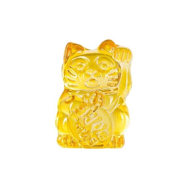 クリスタルガラス 猫と象の彫刻 約10cm