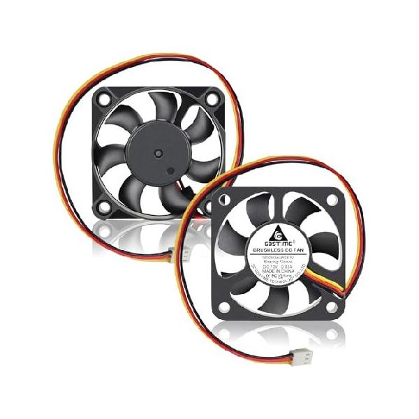 【並行輸入品】 GDSTIME 50mm ファン 3ピン 12V 50x50x10mm ミニDCブラシレス冷却ファン CPUヒートシンク、ノースブリッジクーラー交換用(2個パック)