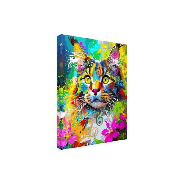 【並行輸入品】 Wrapped Canvas Wall Art - Dean Russo 'The Maine Coon' Wall Art for Living Room, Bedroom, or Office Decor - 14x19