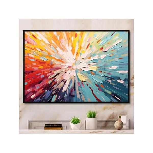 抽象画 縦長キャンバス 立体的な質感 並行輸入品】 カラフルな抽象画抽象画抽象テクスチャキャンバス