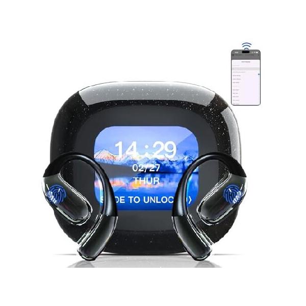 【並行輸入品】 翻訳イヤホン リアルタイム、AI 翻訳 イヤホン LCDスクリーン付き、3-in-1 翻訳ヘッドフォン