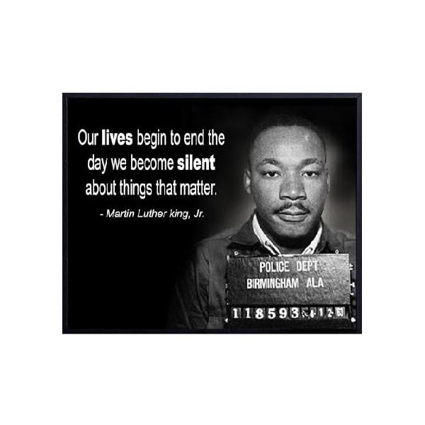 【並行輸入品】 Martin Luther King Jr. Mugshot Wall Art 11x14 - Inspirational MLK Quote Print - Black History Month Decor - Civil Rights Historical Pho