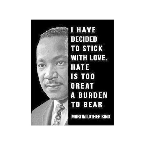 【並行輸入品】 Martin Luther King Jr. Inspirational Quote Wall Art 11x14 - Famous MLK Love Quote Black History Decor - Motivational Poster for Office