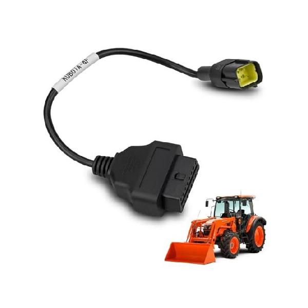 【並行輸入品】 Kubota車用OBD2アダプターケーブル、4ピンから16ピンOBD1~OBD2診断コネクター、OBD IIスキャンツールと互換性あり - 3824-26の代替品。