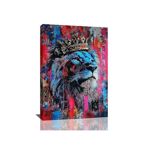 並行輸入品】 Zyphren Banksy Lion ウォールアート グラフィティ