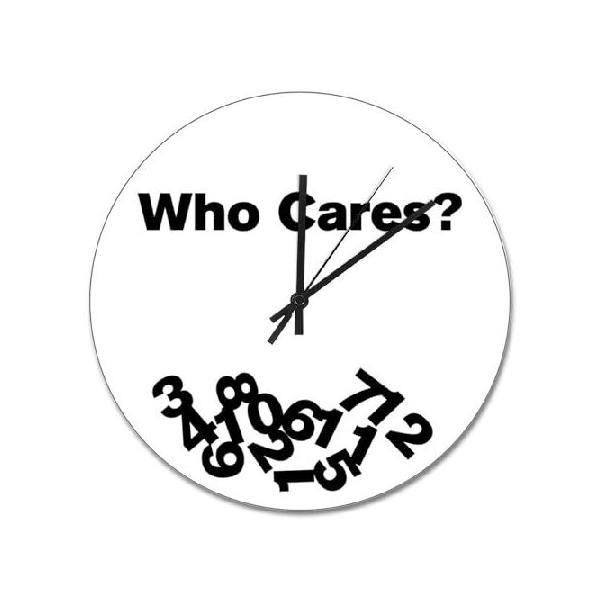 【並行輸入品】 ArogGeld Who Cares Clock Retirement Vacation 15 Inch Round Wall Clocks Battery Operated Non-Ticking Retired Home Decor Wall Decor for K