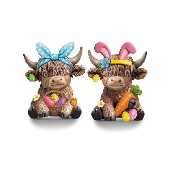 並行輸入品】 Karenhi ハイランド牛の置物 イースターハイランド牛