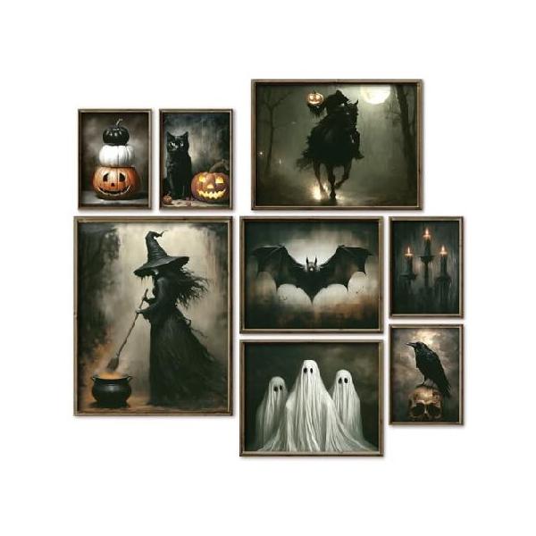 並行輸入品】 JarThenaAMCS 8ピース ヴィンテージ ハロウィン ウォール