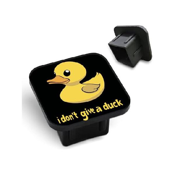 【並行輸入品】 Funny Duck Trailer Hitch Cover I Don't Give a Duck Square 2 Inch Receiver Tube Plug Cover Compatible with Most Models Hitch Receivers P