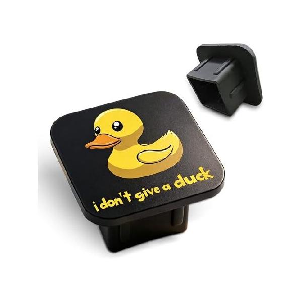 【並行輸入品】 Trailer Hitch Cover I Don't Give a Duck Square 2 Inch Receiver Tube Plug Cover Compatible with Most Models Hitch Receivers Plug Fits Mo