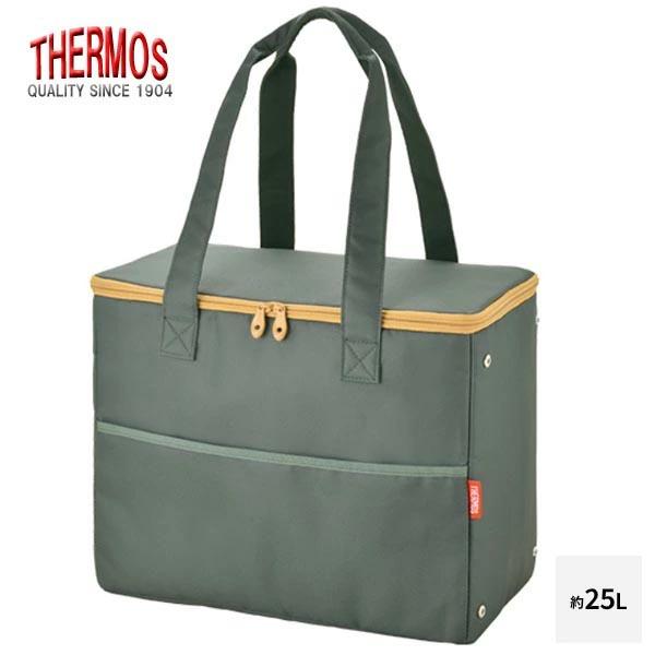 他サイト： ショッピングバッグ サーモス 保冷ショッピングバッグ 容量25L アッシュグリーン バッグ カバン 買い物袋 ソフトクーラー クーラーバッグ 保冷バッグの商品画像
