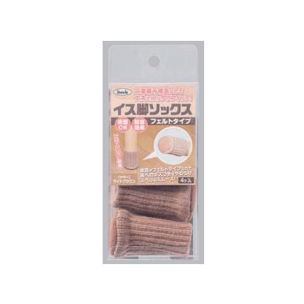 イス脚ソックス フェルトタイプ ライトブラウン 約３５ｍｍ×６０ｍｍ ４ヶ入 イスキャップ 床暖房対応 光 防音 爆買