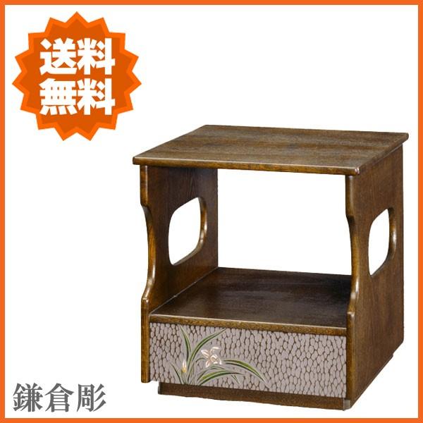 鎌倉彫 電話台 和風 Fax台 木製 Tel台 完成品 ファックス台 おしゃれ Kami T 65 インテリア バグース 通販 Yahoo ショッピング