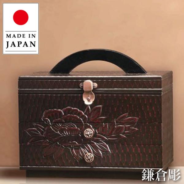 鎌倉彫 ソーイングボックス 木製 裁縫箱 おしゃれ 針箱 日本製 鎌倉彫 ソーイングボックス 木製 裁縫箱 おしゃれ 針箱 日本製