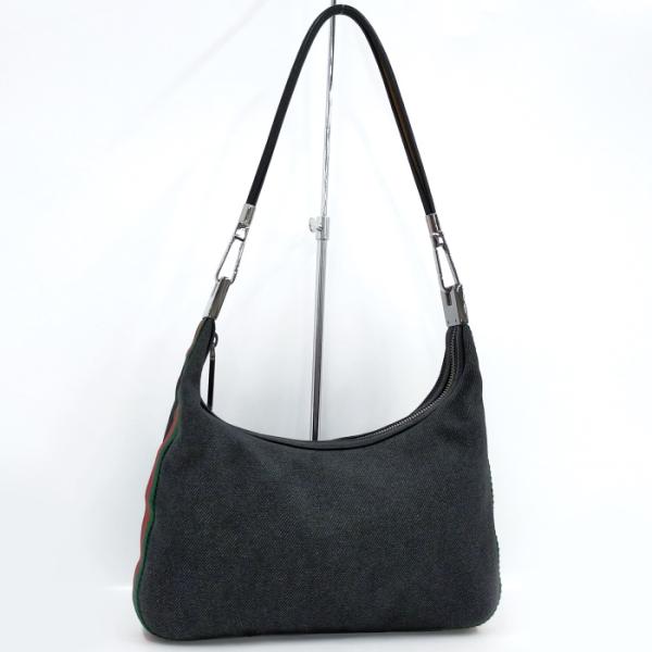 GUCCI 【中古】GUCCI ワンショルダーバッグ シェリーライン グレー 