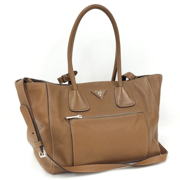 プラダ PRADA ショルダーバッグ 2way 1BD095 ブラウン