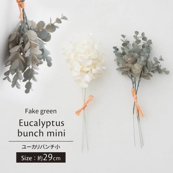 ユーカリバンチのミニサイズです。グレーがかったグリーンと、ホワイトの２色。北欧インテリアやフェミニンなお部屋にオススメです。■商品名：ユーカリバンチ小■サイズ(cm)：L29 葉径1〜2.5■材質：ポリエチレン【注意】・製造する段階でできて...