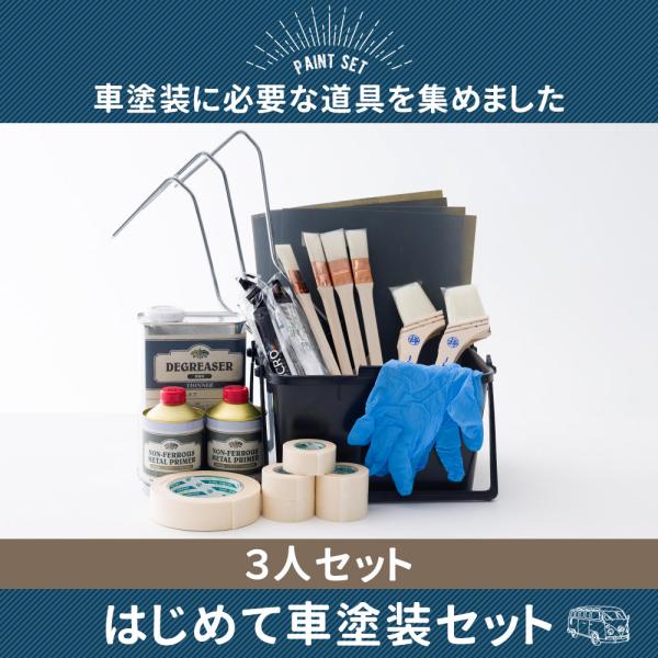 車 塗装 塗料 施工道具 車塗装 ペンキ カーペイント はじめて車塗装セット 3人セット Toolcarpaintset3 カーテン レールのインテリアデポ 通販 Yahoo ショッピング