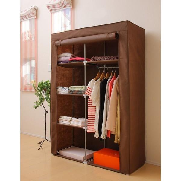 フクダクラフト ワードローブ カバー付き 棚付 150 クローゼット