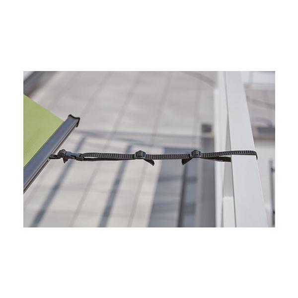 ■屋外 外付け ロールスクリーン ロールカーテン■メーカー：ニチベイ■商品名：ソヨカ■オプション部品ボトム固定ベルトセット■セット内容：ボトム固定ベルト(2本)、コードホルダー(2個)、コードホルダー固定ネジ(4本) ※手摺やウエイトに固定...