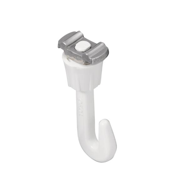 ■TOSO カーテンレール■商品名：ピクチャーレール Ｌフック15−Ａ（天井付用）■梱包：1ケ入り■素材：亜鉛ダイカスト・ＡＢＳ樹脂■※天井付け専用です。