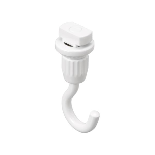 ■TOSO カーテンレール■商品名：ピクチャーレール フック30Ａ（天井付用）■カラー：ホワイト■梱包：1ケ入り■素材：真鍮・SUS304■※天井付け専用です。■許容荷重：30kg■耐荷重30kgの住宅及び店舗用ディスプレイ専用のピクチャー...