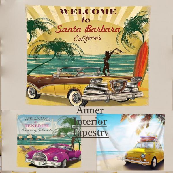 ●縫製も丁寧で、生地も厚めなので絵柄の大判デザインも迫力インパクトがあり綺麗ですポップでどこか懐かしさのあるデザイン。レトロ感がかっこいい斬新な一枚。●内容●タペストリ1枚 ピンフック2個 クリップ2個取り付けも簡単●サイズ●縦130×横1...