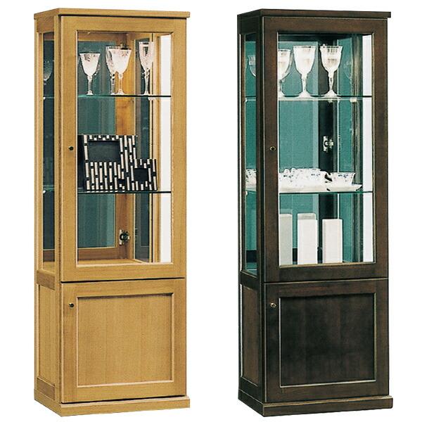 食器・グラス・アクセサリーなどお気に入りの品をディスプレイしながら収納できるコレクションケースです。背面ミラー・側面ガラスで、大切なコレクションを一層引き立てます。【サイズ】 幅50×奥行40×高さ150cm 【材質】 タモ材 塗装：ウレタ...