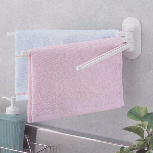 サイズ/約幅33.5×奥行11×高さ5cm内容量/1台材質/本体、ベース、アーム：ABS樹脂●乾きの早いダブルアーム構造のはがせるロング3本タイプのふきんかけです。●幅30cmのふきんを折らずに干せるロングアームです。●外して洗える清潔設計...