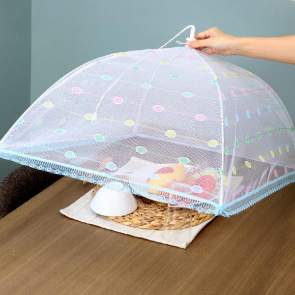 サイズ/約幅86×奥行57×高さ27cm内容量/1個材質/生地：ポリエステル樹脂：ポリエチレン骨：グラスファイバー生産国/日本製洗濯/手洗いのみ可能●ホコリや虫、ペットの毛からお料理を守ることができる食卓カバーLLサイズです。●メッシュ素材...