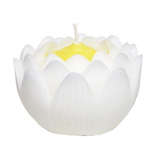 蓮の花 大 ホワイト 箱入 ローソク ろうそく ロウソク ハス 仏具 進物 インテリアパレットヤフー店 通販 Yahoo ショッピング