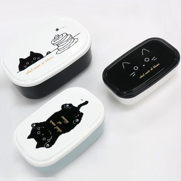 在庫限り 入荷なし お弁当箱 シール容器 シャ ノワール エ ブラン 猫 3個入 弁当箱 ランチボックス 保存容器 2639 インテリアパレットヤフー店 通販 Yahoo ショッピング