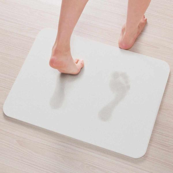 珪藻土バスマット バスマット 柔らかい 速乾 瞬間吸水 40×60cm 北欧 バスマット 珪藻土 ソフト 速乾 洗える 40×60 足ふきマット 新