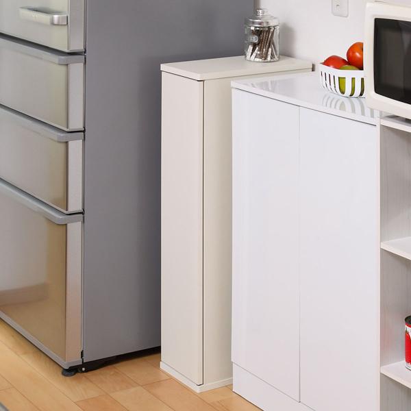 キッチン収納 すき間収納 スリムストッカー 4段 扉付 スレンダー 幅cm 収納棚 すき間 隙間 スリムラック ホワイト シンプル 白 インテリアパレットヤフー店 通販 Yahoo ショッピング