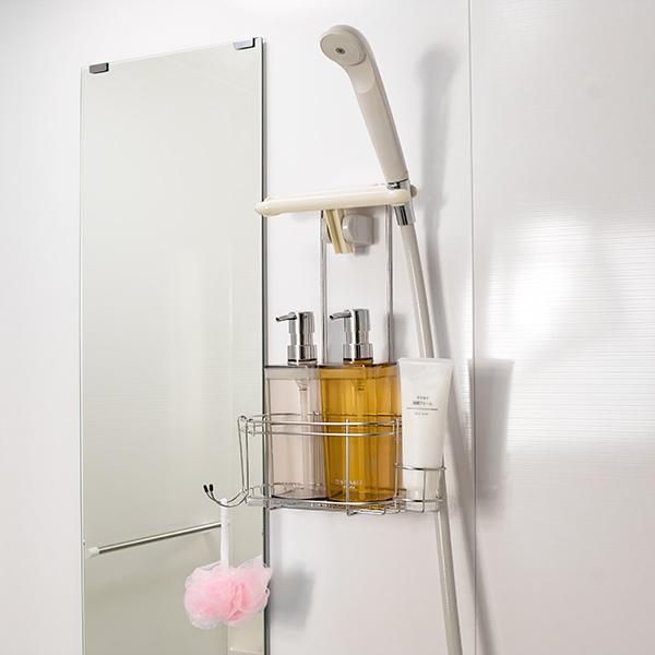 シャワーラック 1段 ステンレス お風呂 ラック 吊り下げ 収納