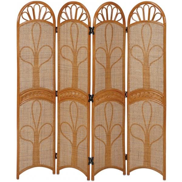 □在庫限り・入荷なし□ 籐 ラタン スクリーン 衝立 4連 アジアン家具
