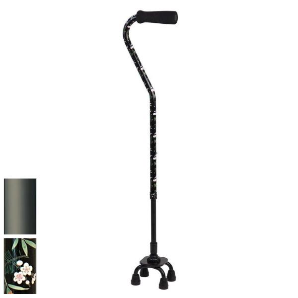 サイズ/約横12×縦10cm高さ70〜93cm（10段階）直径：上部 1.9、下部 1.6cm重量/約480g内容量/1本材質/本体：アルミニウム合金、足ゴム：合成ゴム種類/グレー、ブラック生産国/台湾製●屋外で使いやすい仕様の多脚杖です。...