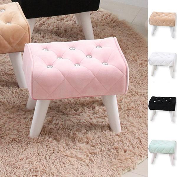 オットマン スツール 姫系 ビジュー付 リルデココ 幅40cm （ ソファ